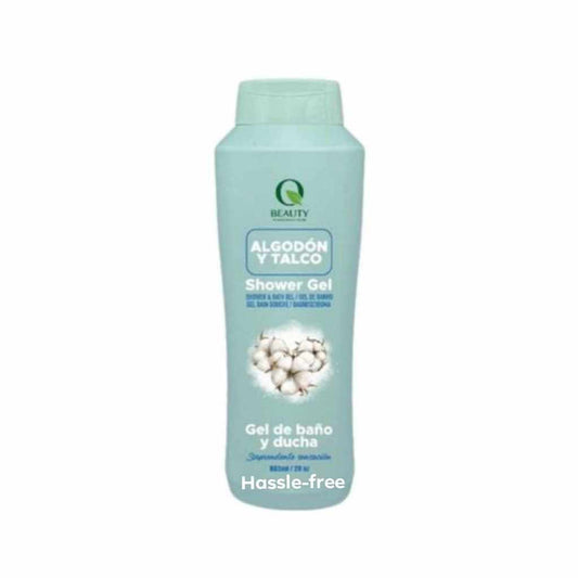 Q BEAUTY COTTON AND TALC SHOWER AND BATH GEL 855 ML