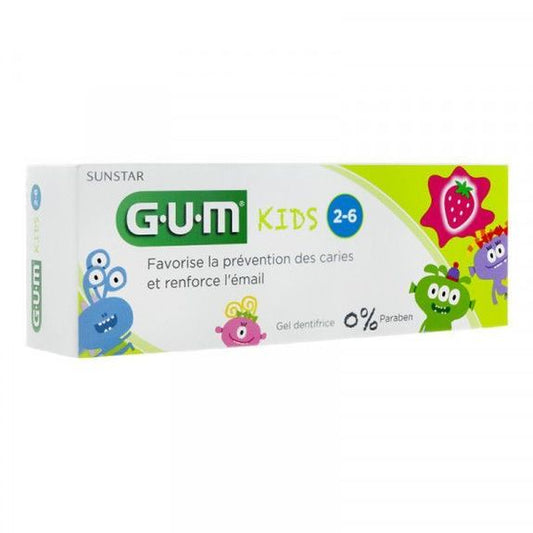 GUM Kids Dentifrice Fluoré 2-6 Ans 50 ml